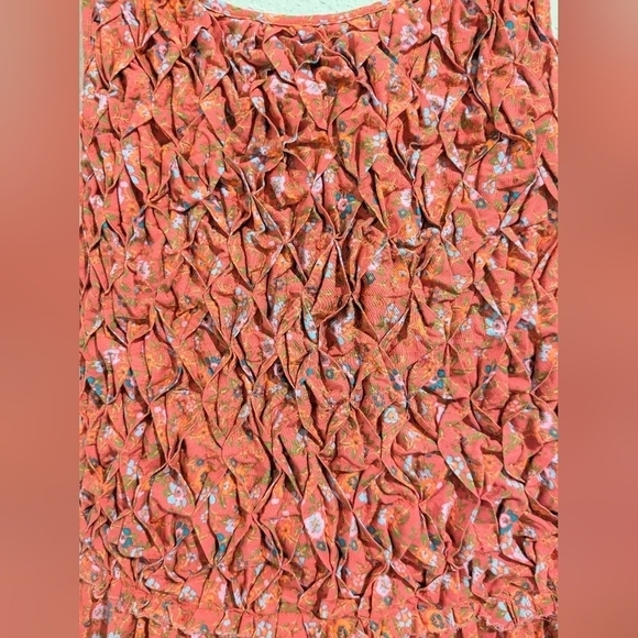 Free People Red Ditsy Floral Smocked Sleeveless Flowy Petunia Mini Dress Girly - Picture 9 of 13